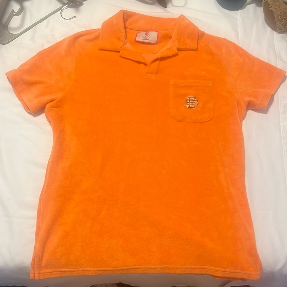 Eric Emanuel Terry Polo Collar Short Sleeve Men Size S